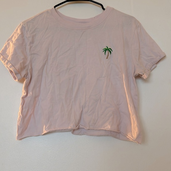 Forever 21 Pink Palm Tree Shirt - Picture 2 of 4